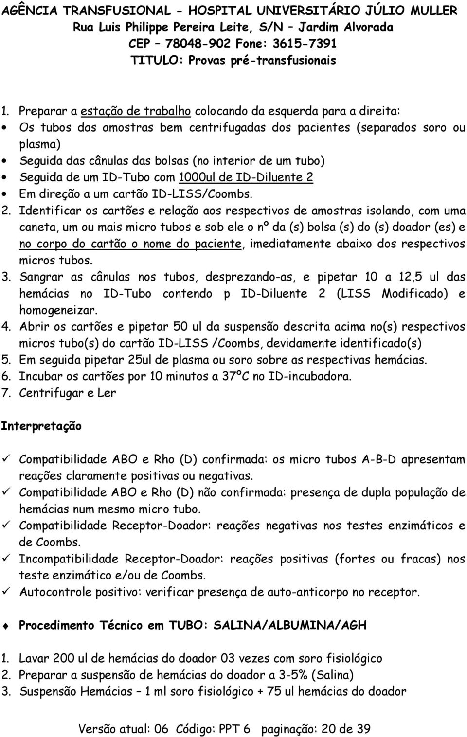 Em direção a um cartão ID-LISS/Coombs. 2.