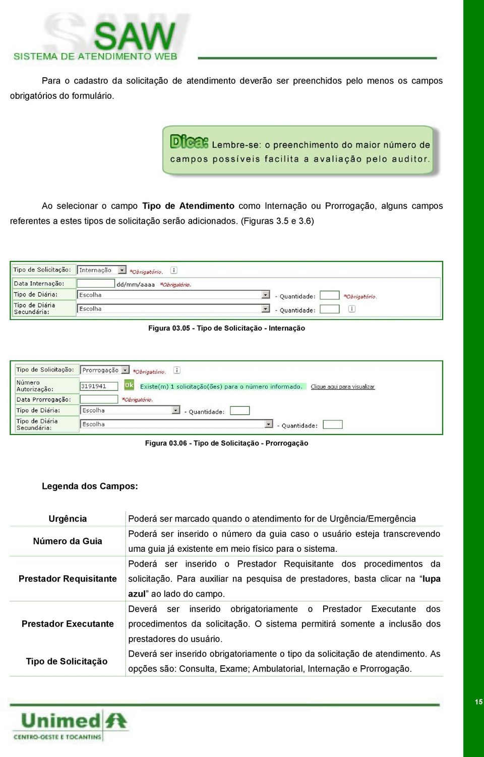 05 - Tipo de Solicitação - Internação Figura 03.