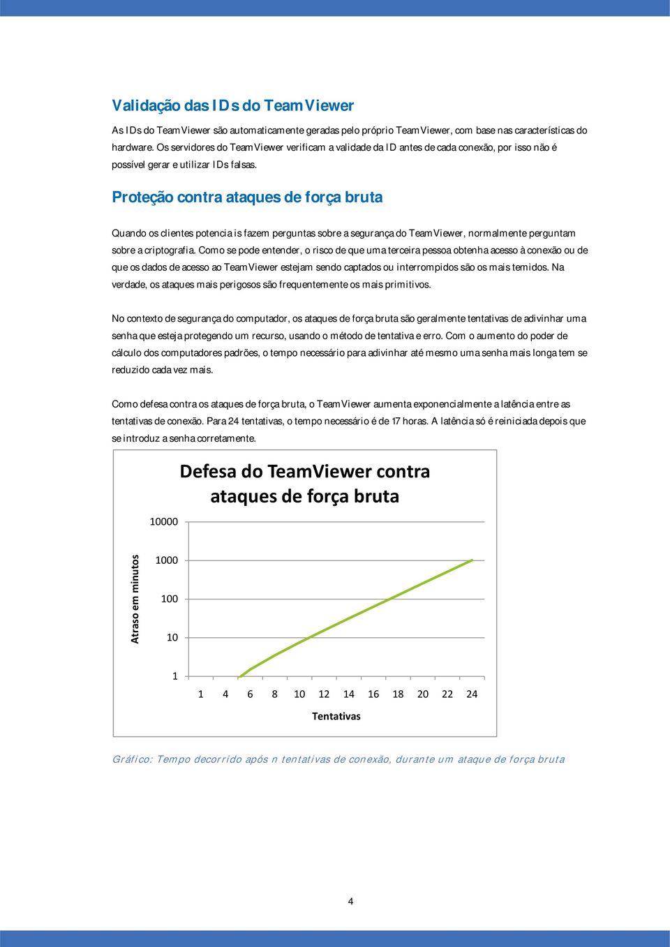 Proteção contra ataques de força bruta Quando os clientes potencia is fazem perguntas sobre a segurança do TeamViewer, normalmente perguntam sobre a criptografia.