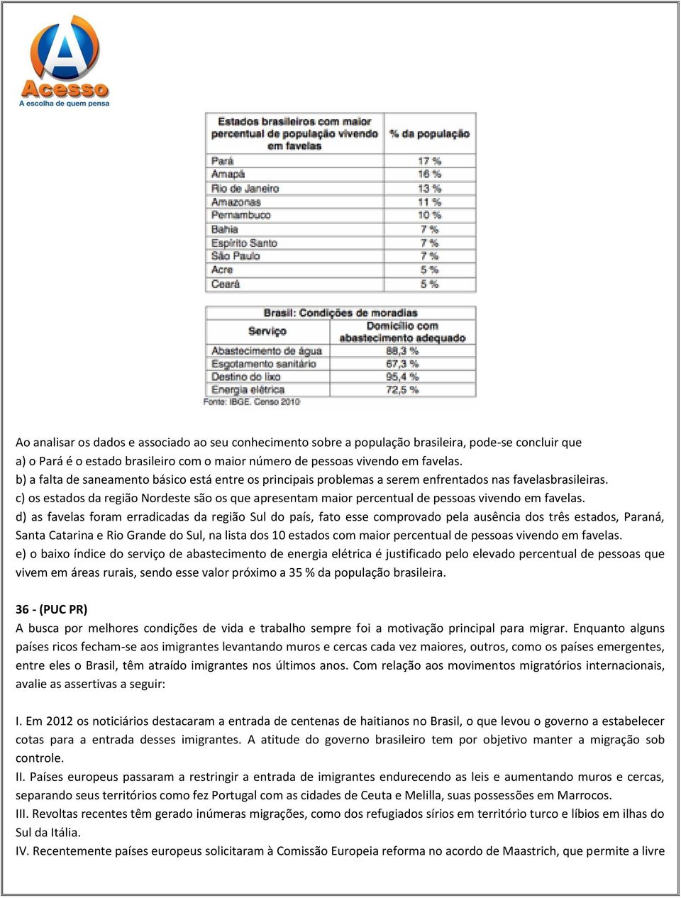 c) os estados da região Nordeste são os que apresentam maior percentual de pessoas vivendo em favelas.