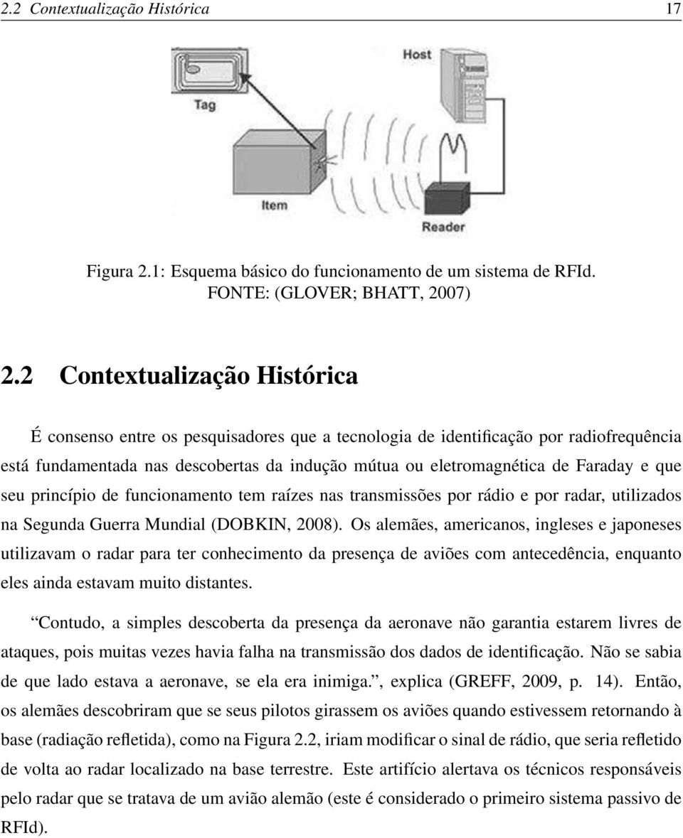 que seu princípio de funcionamento tem raízes nas transmissões por rádio e por radar, utilizados na Segunda Guerra Mundial (DOBKIN, 2008).