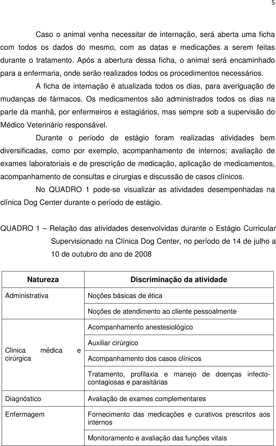 A ficha de internação é atualizada todos os dias, para averiguação de mudanças de fármacos.