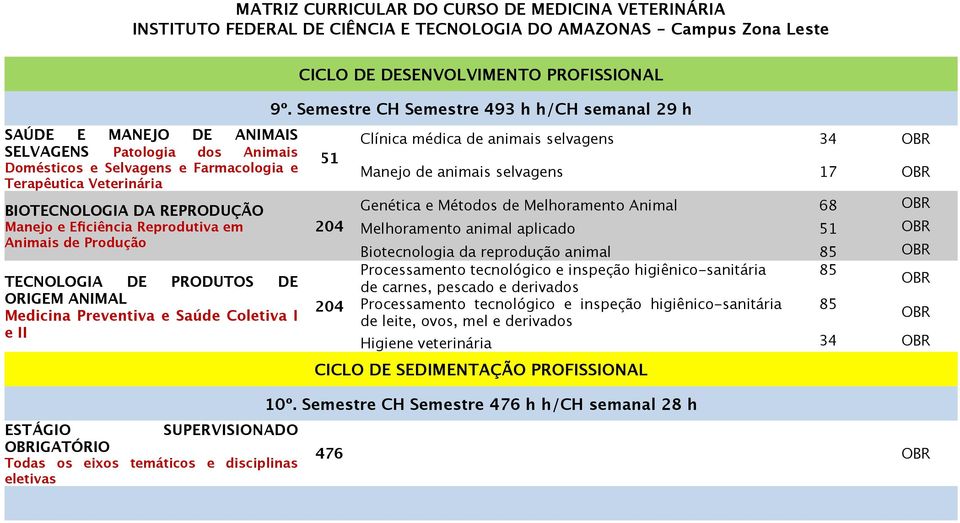 OBRIGATÓRIO Todas os eixos temáticos e disciplinas eletivas CICLO DE DESENVOLVIMENTO PROFISSIONAL 9º.