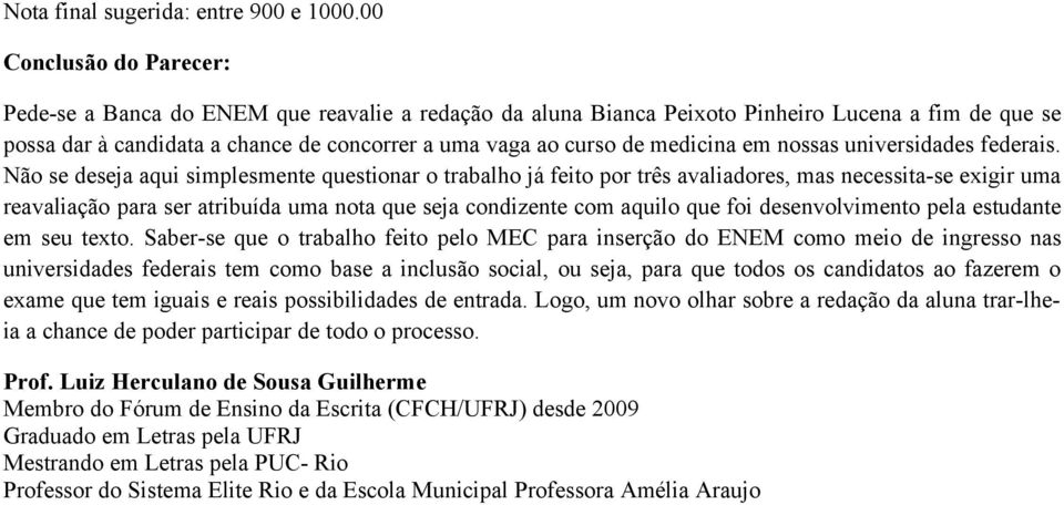 medicina em nossas universidades federais.