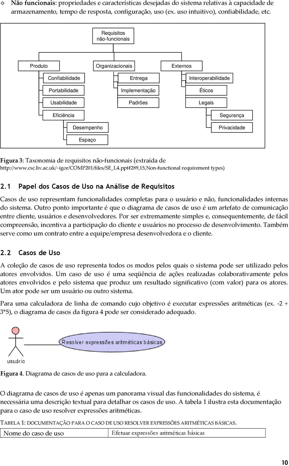 Segurança Privacidade Figura 3: Taxonomia de requisitos não-funcionais (extraída de http://www.csc.liv.ac.uk/~igor/comp201/files/se_l4.ppt#289,15,non-functional requirement types) 2.