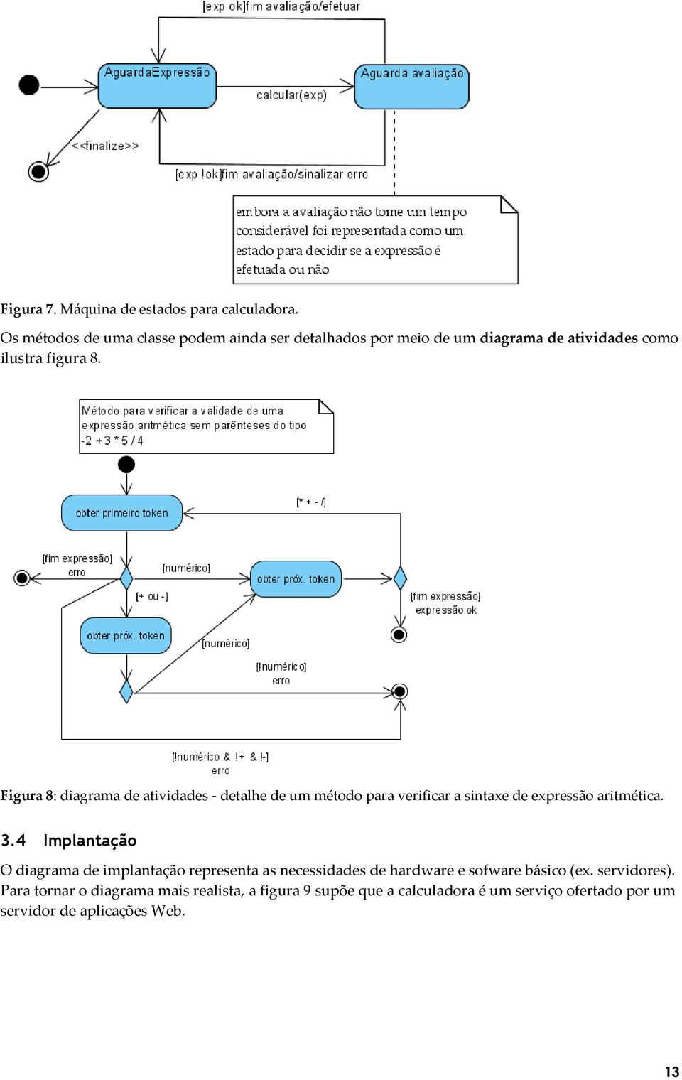 Figura 8: diagrama de atividades - detalhe de um método para verificar a sintaxe de expressão aritmética. 3.