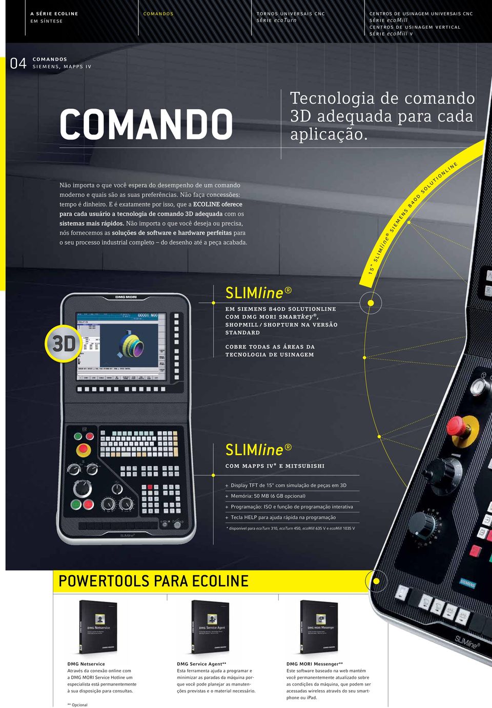 Não faça concessões: tempo é dinheiro. E é exatamente por isso, que a ECOLINE oferece para cada usuário a tecnologia de comando 3D adequada com os sistemas mais rápidos.