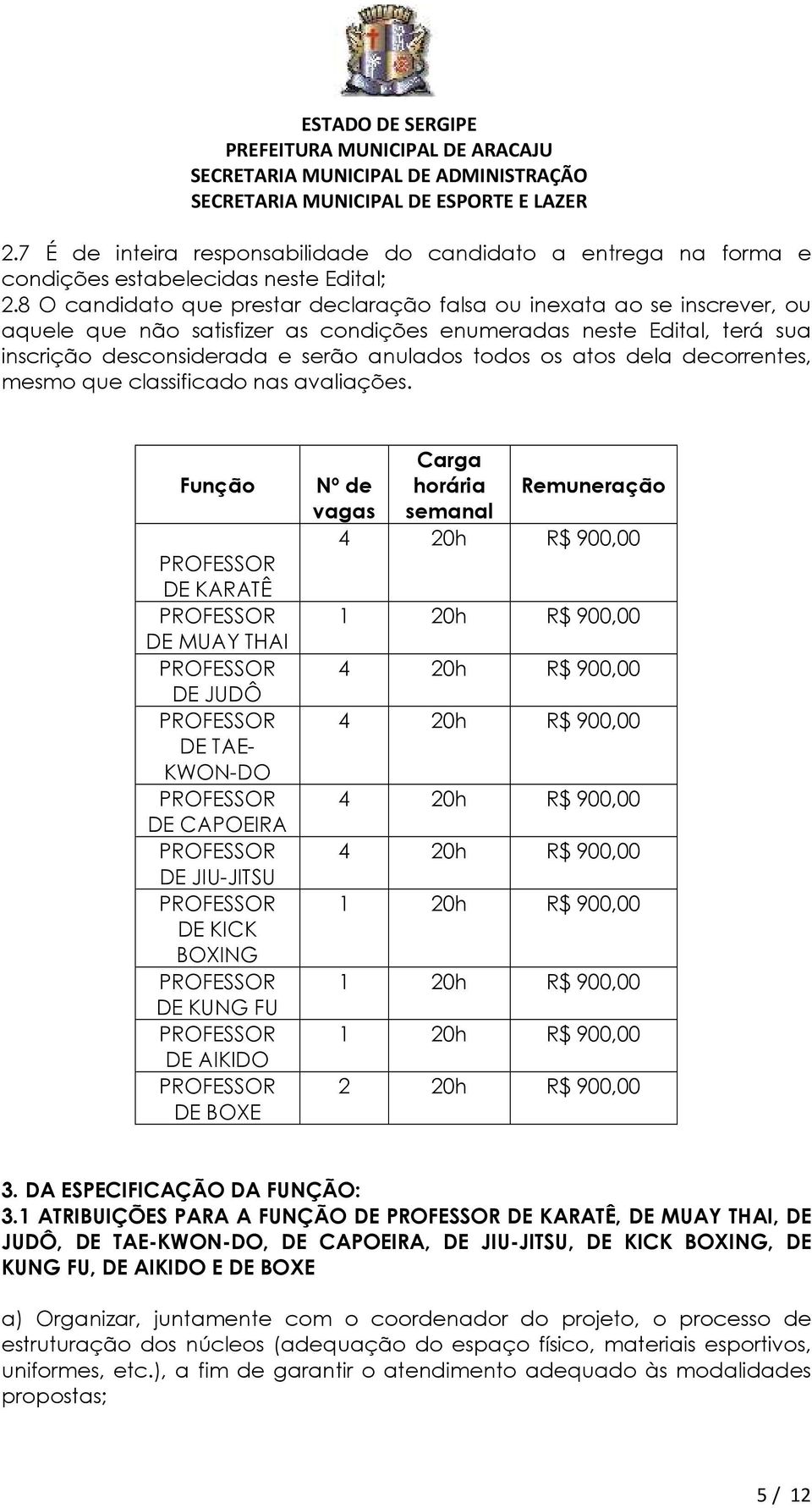 atos dela decorrentes, mesmo que classificado nas avaliações.