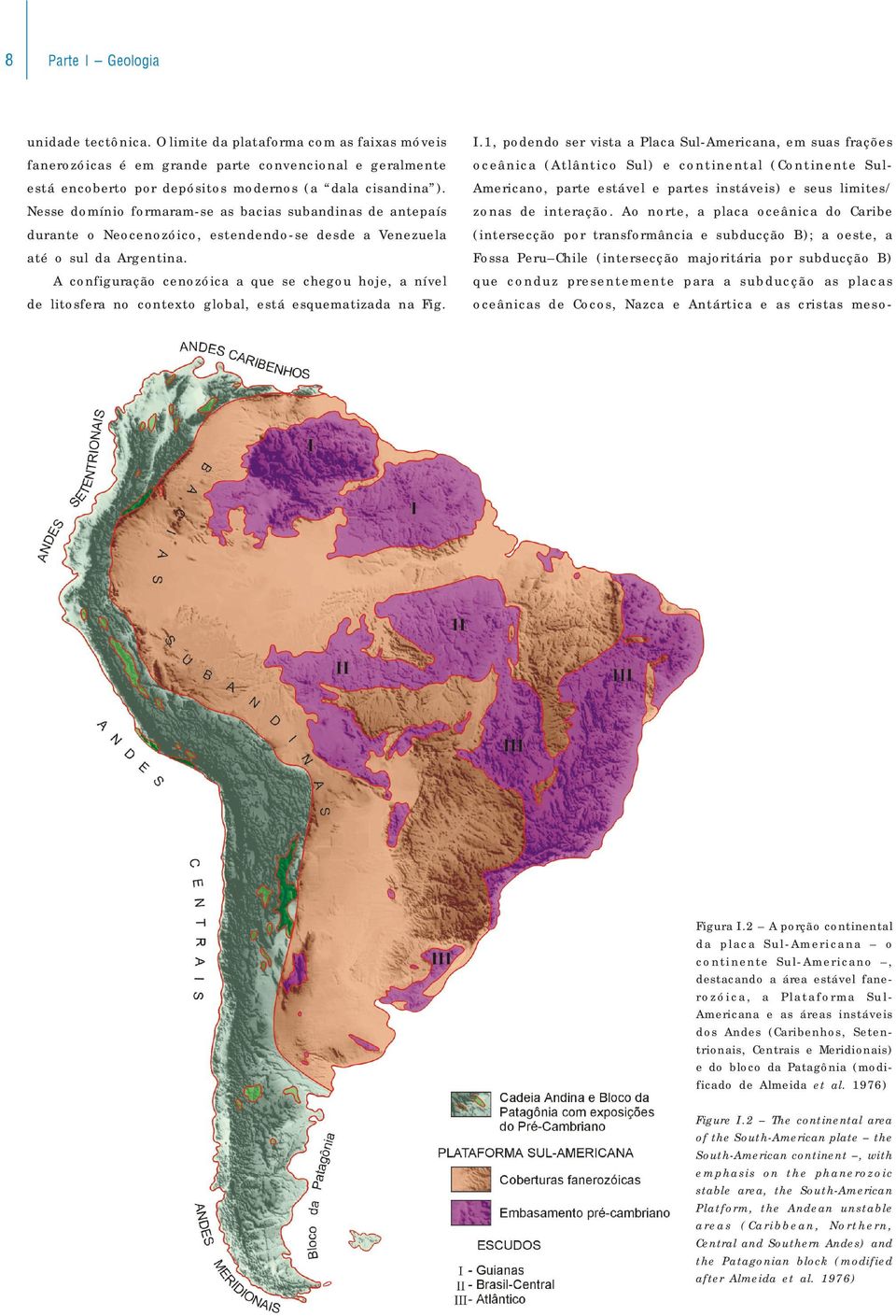 A configuração cenozóica a que se chegou hoje, a nível de litosfera no contexto global, está esquematizada na Fig. I.