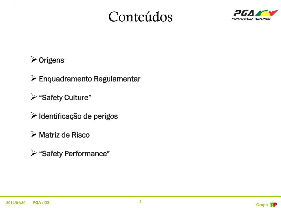 Safety Culture Identificação