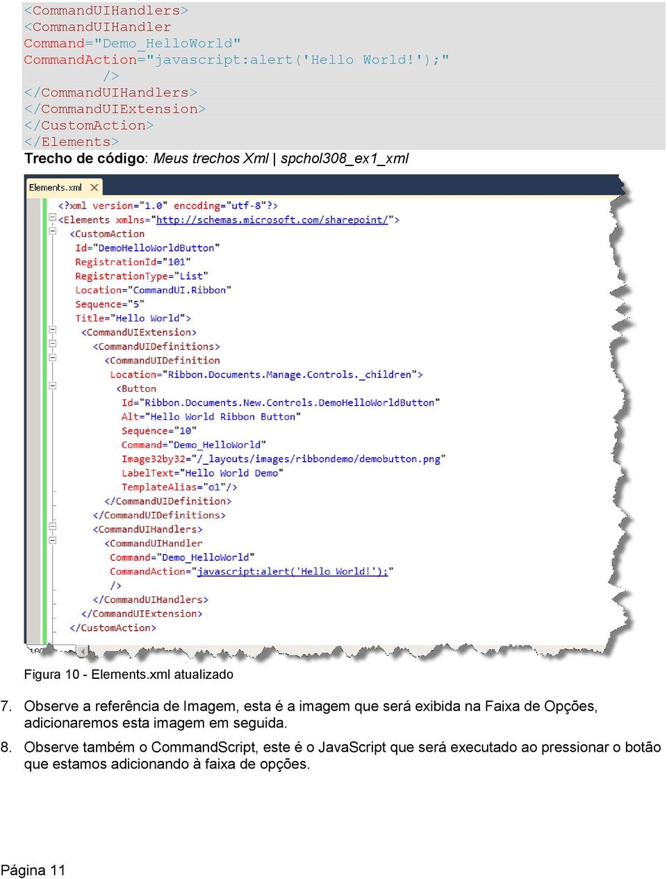 Figura 10 - Elements.xml atualizado 7.