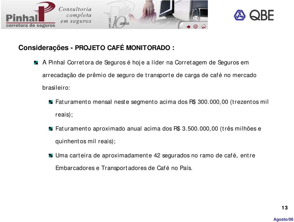 acima dos R$ 300.000,00 (trezentos mil reais); Faturamento aproximado anual acima dos R$ 3.500.