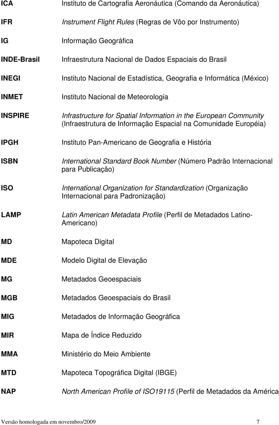 Infrastructure for Spatial Information in the European Community (Infraestrutura de Informação Espacial na Comunidade Européia) Instituto Pan-Americano de Geografia e História International Standard