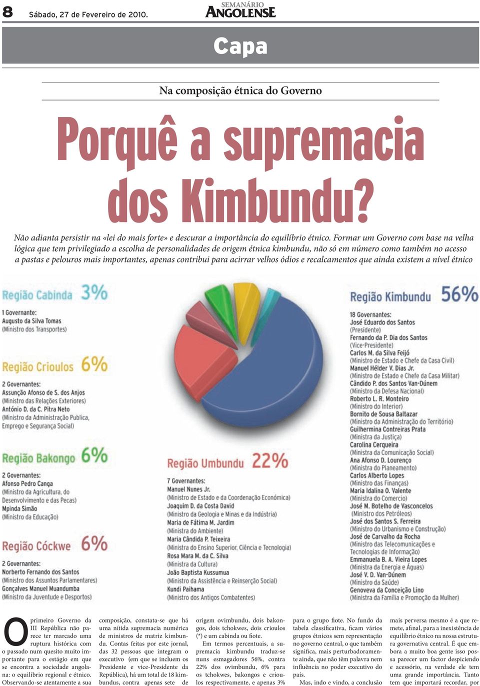 apenas contribui para acirrar velhos ódios e recalcamentos que ainda existem a nível étnico O primeiro Governo da III República não parece ter marcado uma ruptura histórica com o passado num quesito