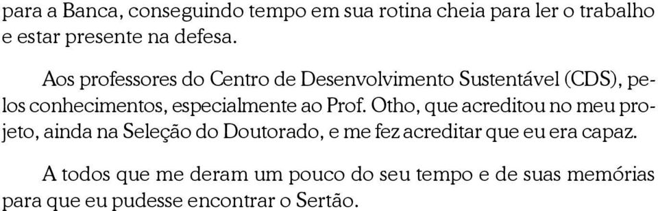 Prof. Otho, que acreditou no meu projeto, ainda na Seleção do Doutorado, e me fez acreditar que eu era