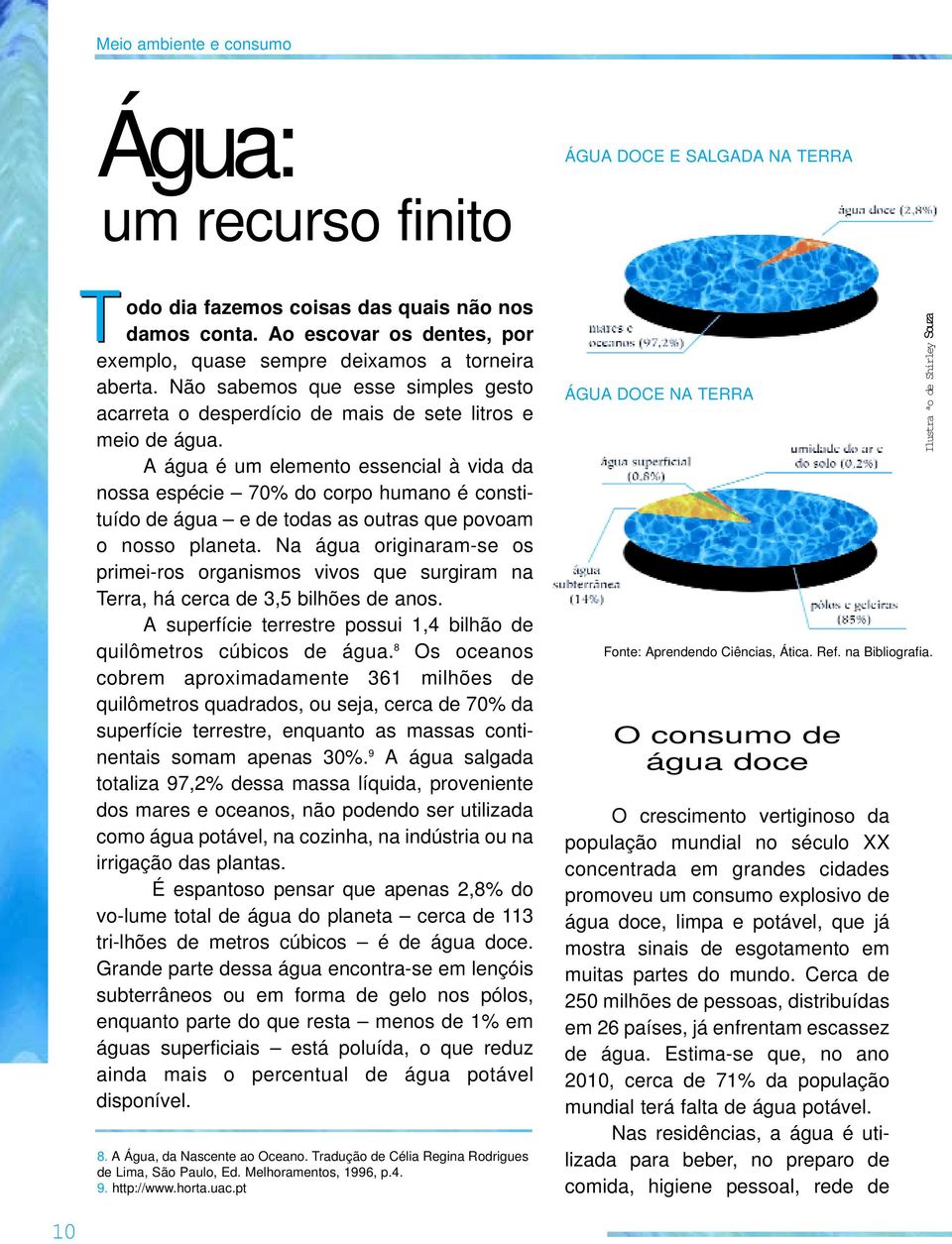 A água é um elemento essencial à vida da nossa espécie 70% do corpo humano é constituído de água e de todas as outras que povoam o nosso planeta.