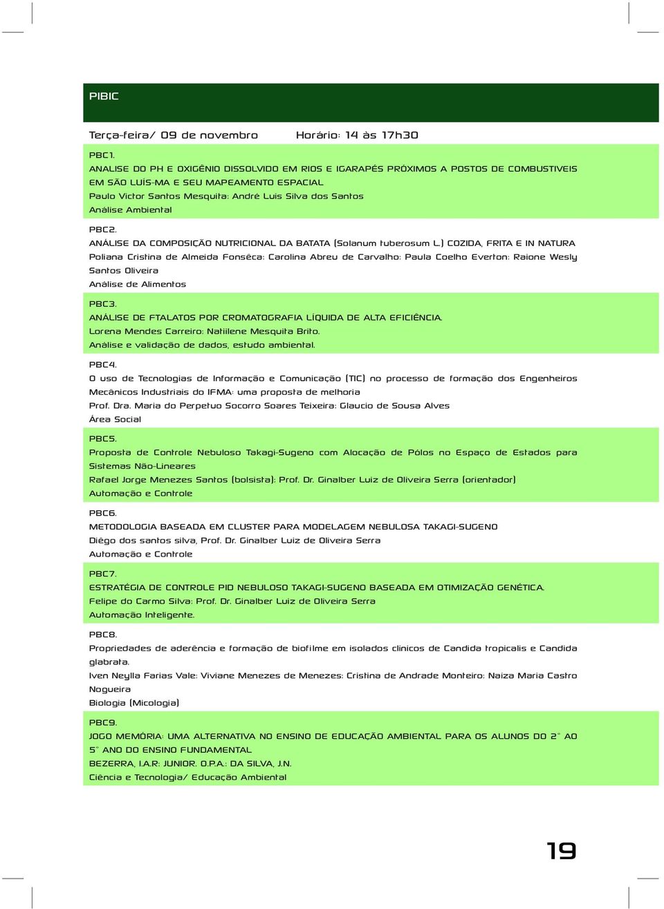 Ambiental PBC2. ANÁLISE DA COMPOSIÇÃO NUTRICIONAL DA BATATA (Solanum tuberosum L.