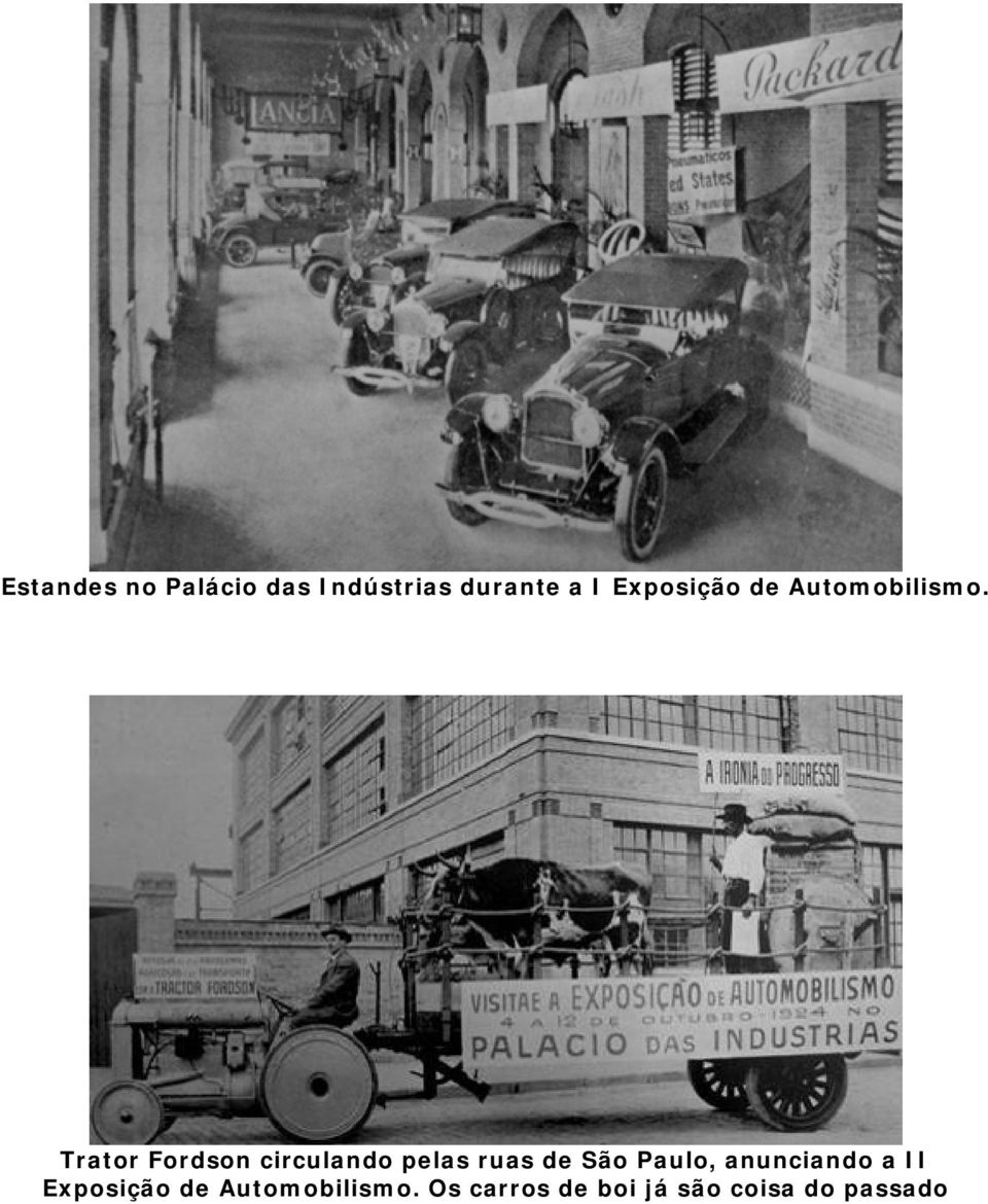 Trator Fordson circulando pelas ruas de São Paulo,