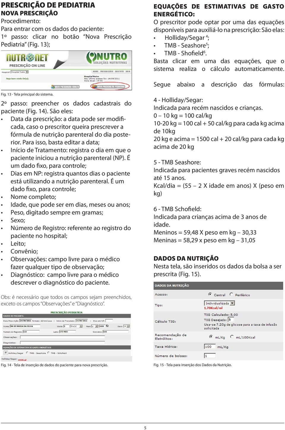 Shofield 6. Basta clicar em uma das equações, que o sistema realiza o cálculo automaticamente. Segue abaixo a descrição das fórmulas: Fig. 13 - Tela principal do sistema.