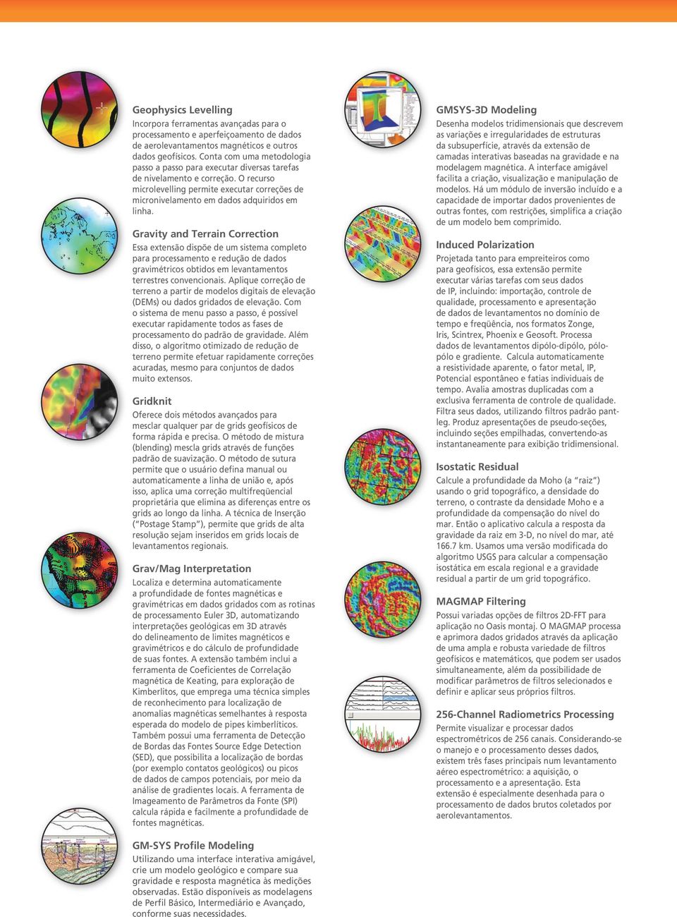 Gravity and Terrain Correction Essa extensão dispõe de um sistema completo para processamento e redução de dados gravimétricos obtidos em levantamentos terrestres convencionais.