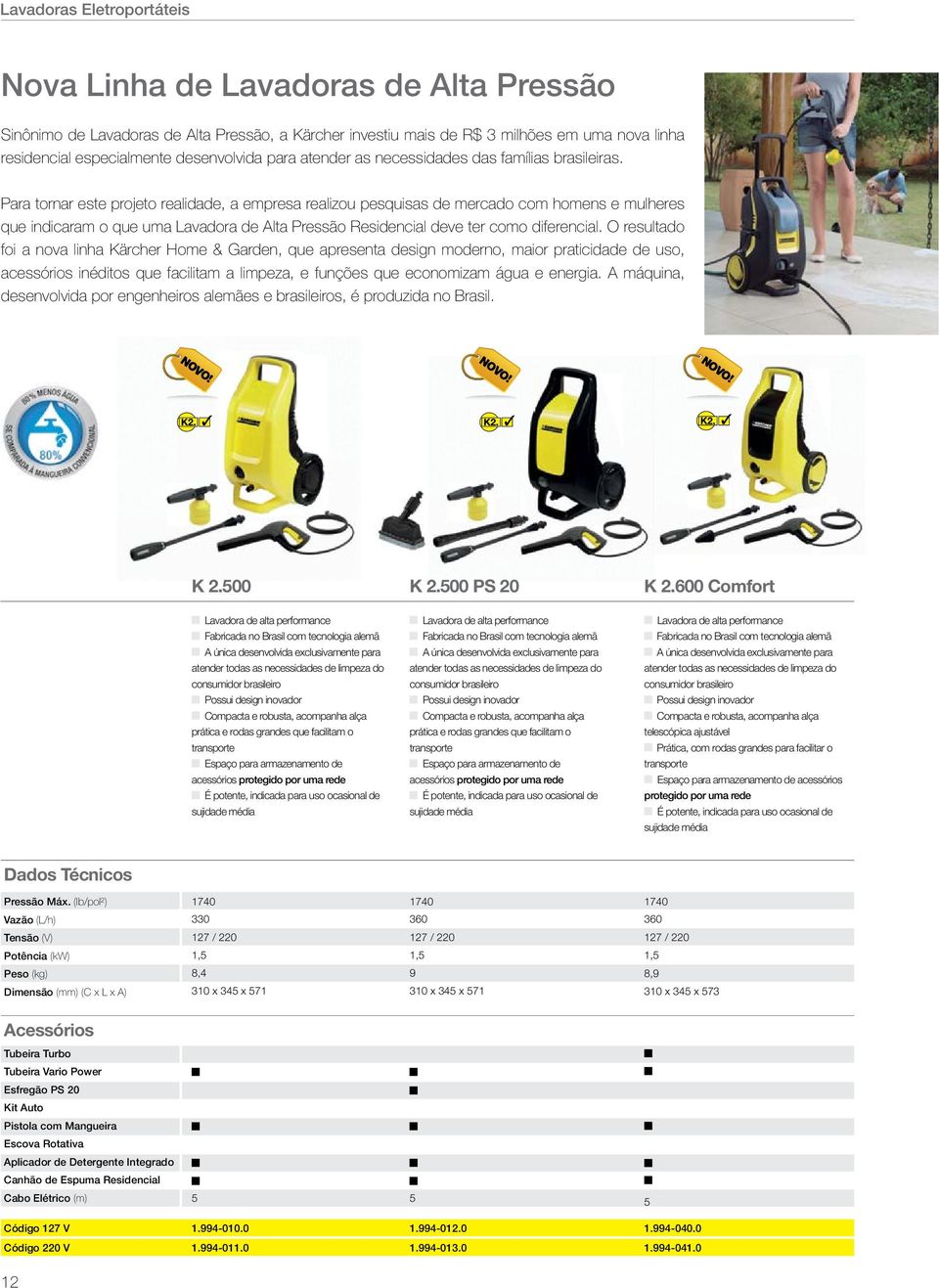 Para tornar este projeto realidade, a empresa realizou pesquisas de mercado com homens e mulheres que indicaram o que uma Lavadora de Alta Pressão Residencial deve ter como diferencial.