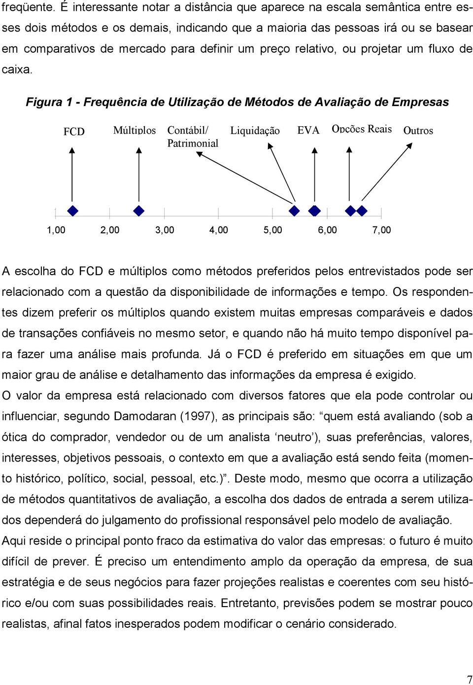 preço relativo, ou projetar um fluxo de caixa.