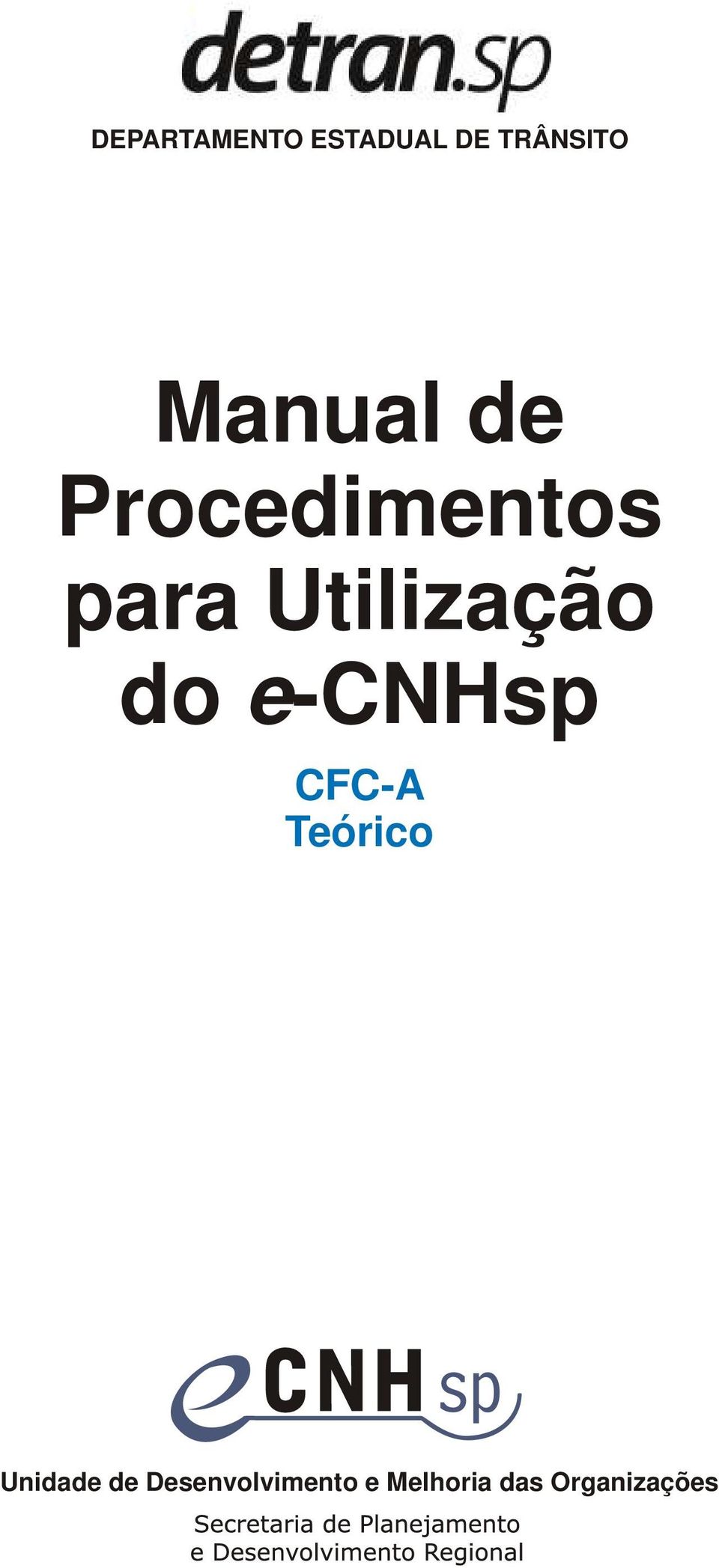 Utilização do e-cnhsp CFC-A Teórico