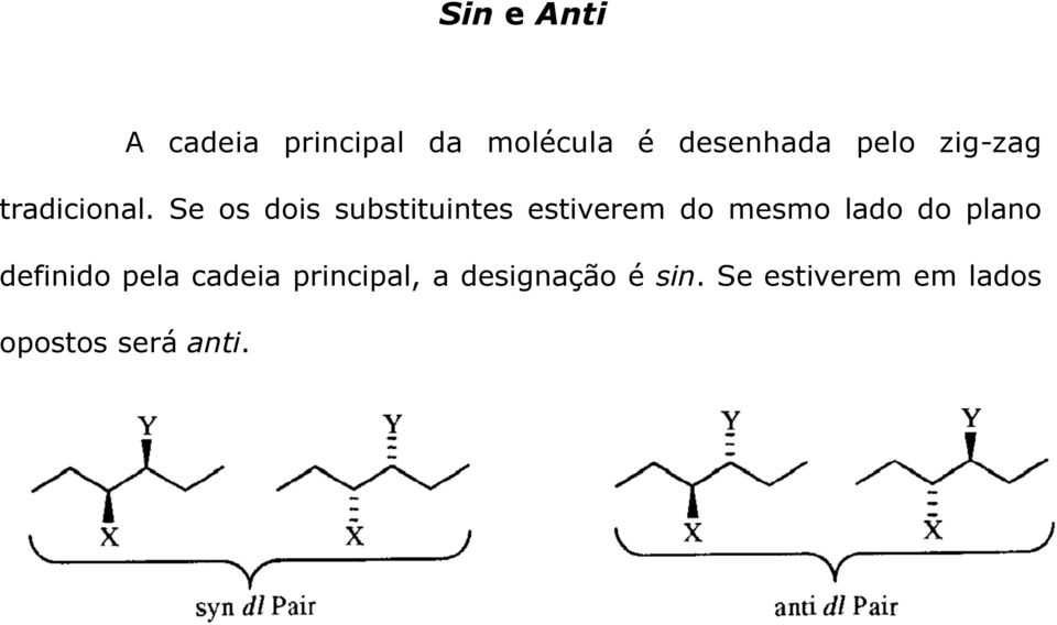 Se os dois substituintes estiverem do mesmo lado do plano