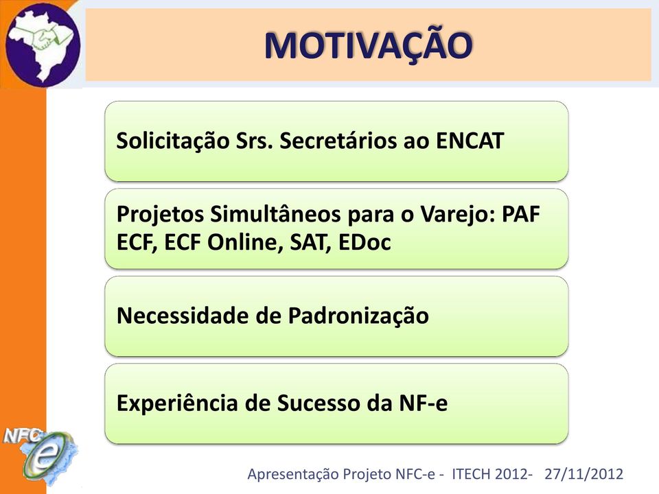 para o Varejo: PAF ECF, ECF Online, SAT,