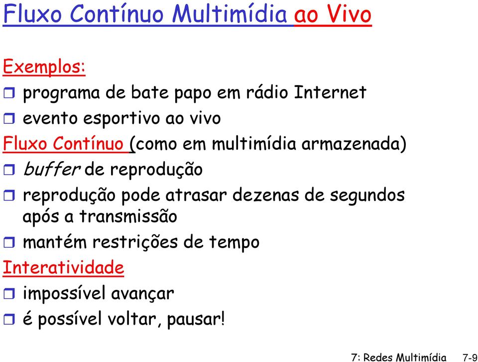 reprodução reprodução pode atrasar dezenas de segundos após a transmissão mantém