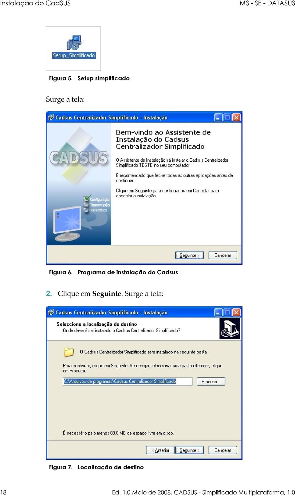 Programa de instalação do Cadsus 2.