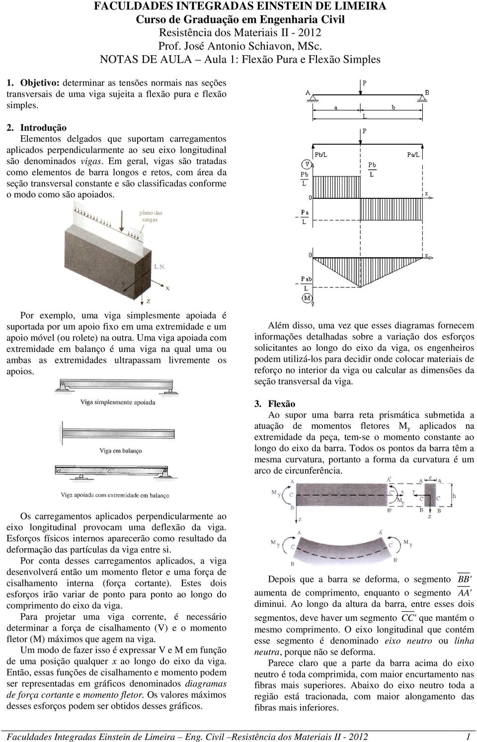 . trodução Elemetos delgados que suportam carregametos aplicados perpedicularmete ao seu eixo logitudial são deomiados vigas.