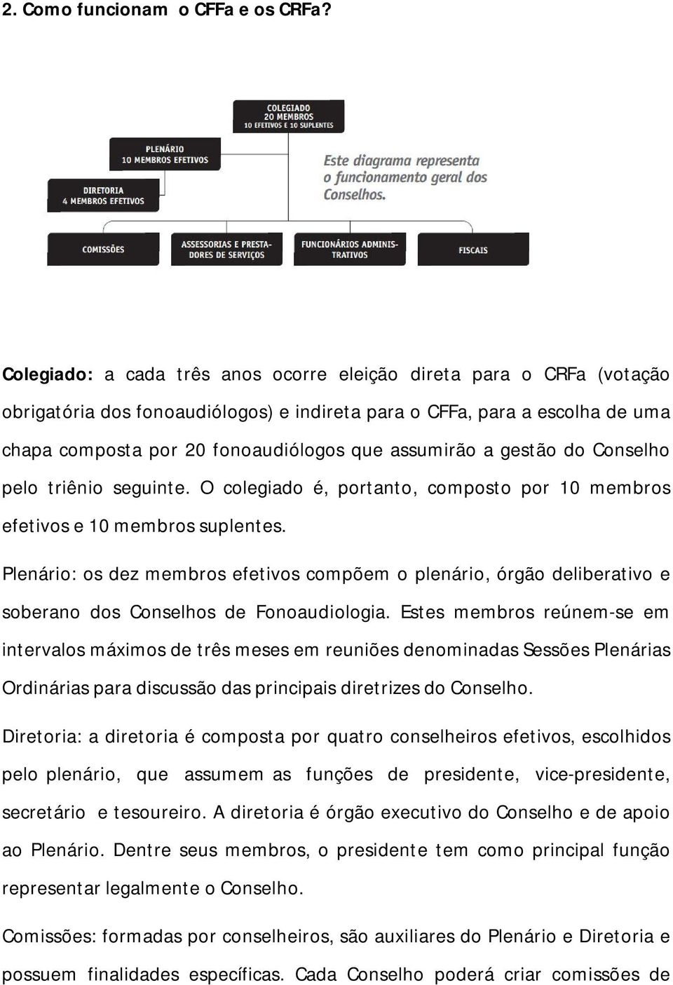 a gestão do Conselho pelo triênio seguinte. O colegiado é, portanto, composto por 10 membros efetivos e 10 membros suplentes.