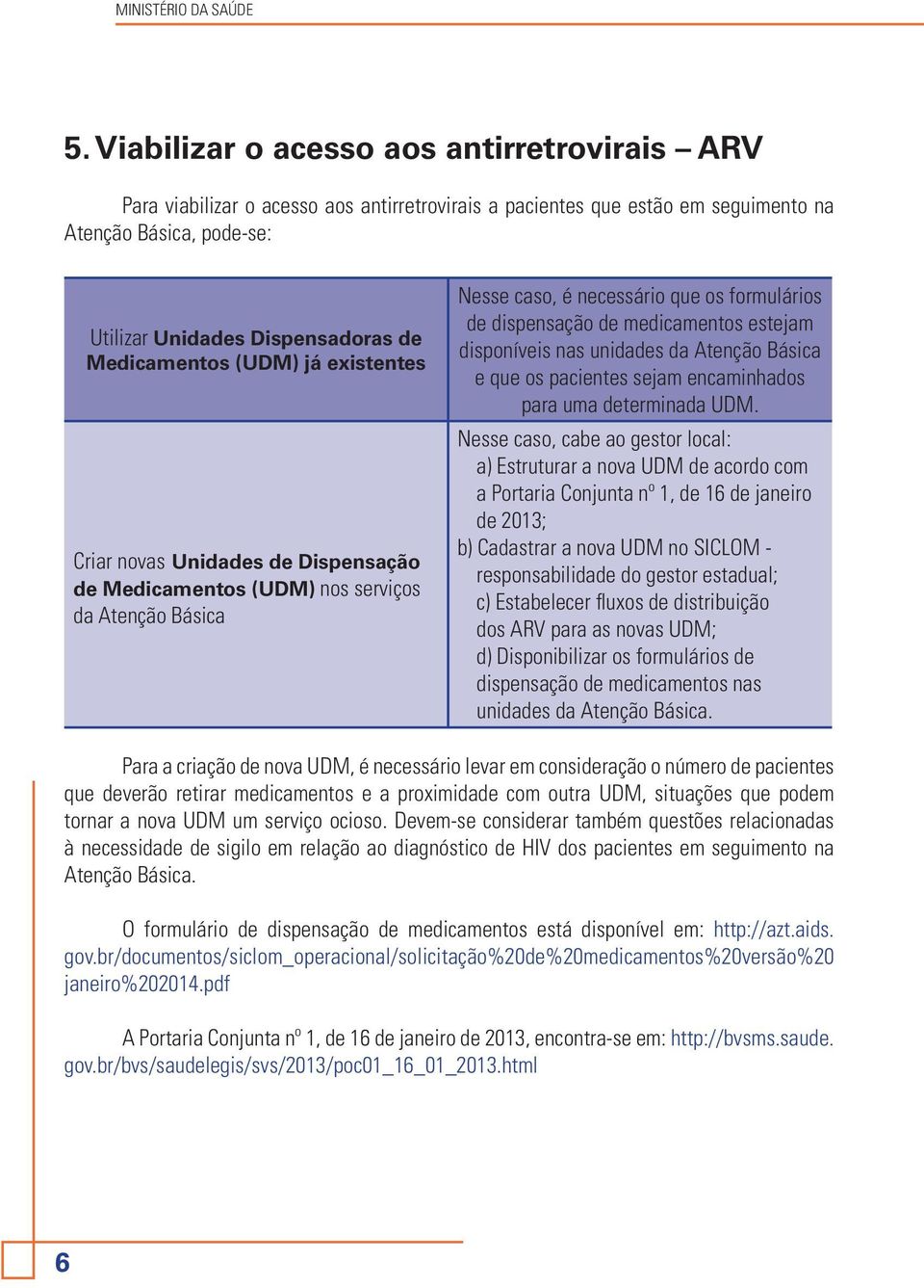 Medicamentos (UDM) já existentes Criar novas Unidades de Dispensação de Medicamentos (UDM) nos serviços da Atenção Básica Nesse caso, é necessário que os formulários de dispensação de medicamentos