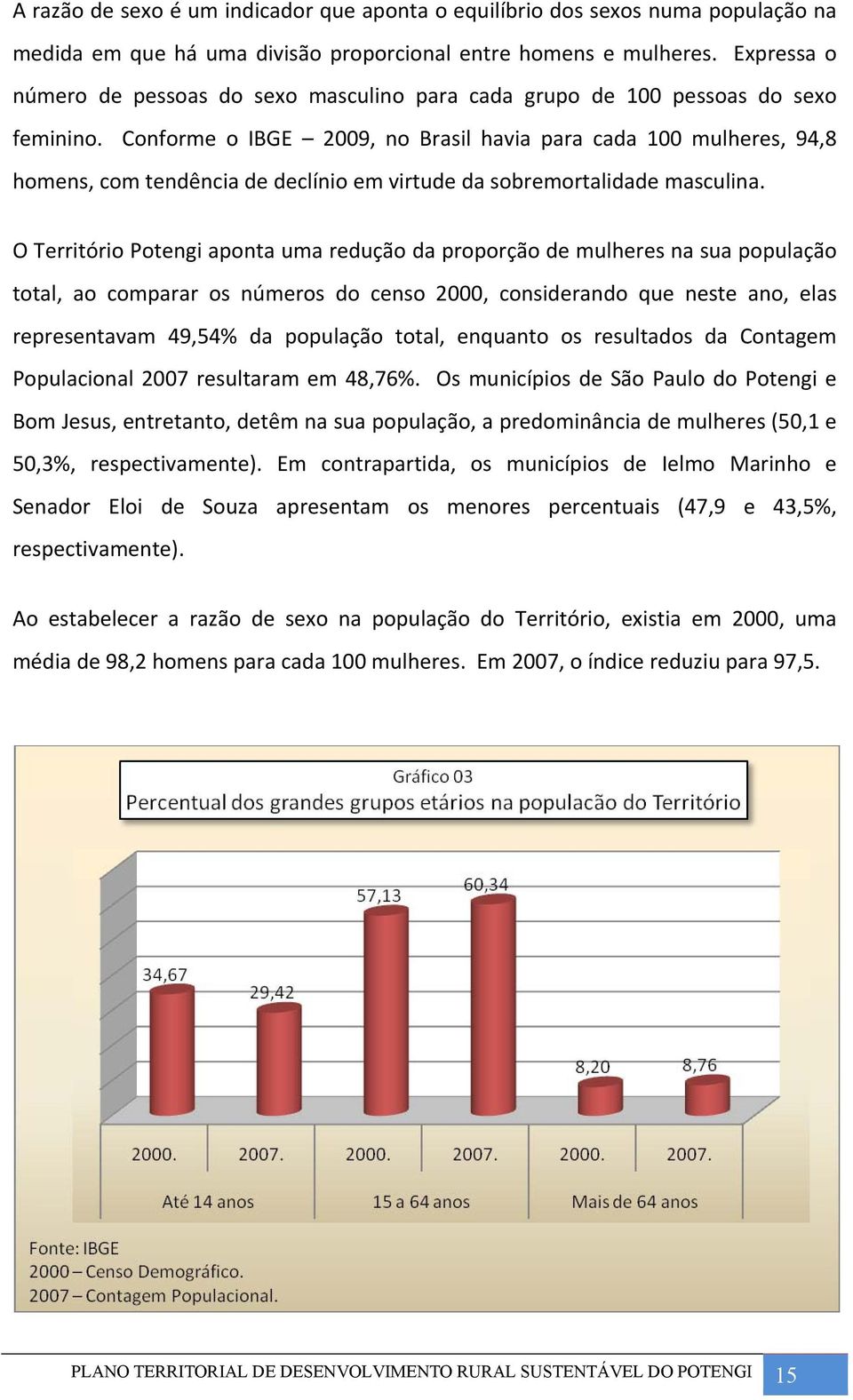 Conforme o IBGE 2009, no Brasil havia para cada 100 mulheres, 94,8 homens, com tendência de declínio em virtude da sobremortalidade masculina.