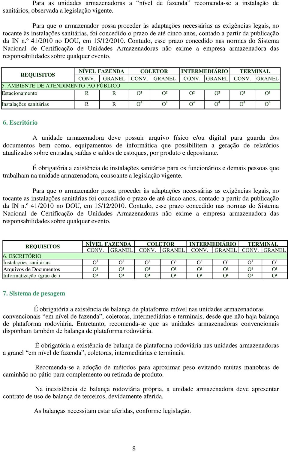 IN n.º 41/2010 no DOU, em 15/12/2010.