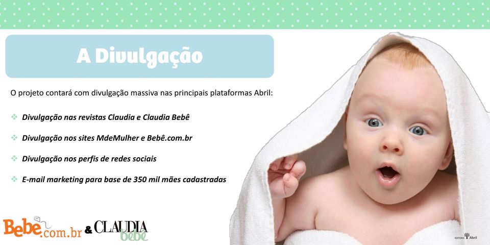 Bebê Divulgação nos sites MdeMulher e Bebê.com.