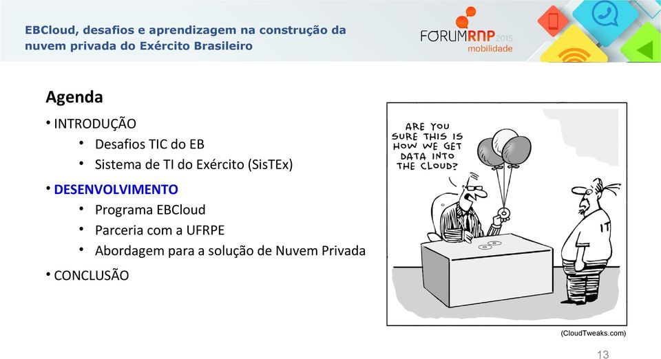 EBCloud Parceria com a UFRPE Abordagem para a