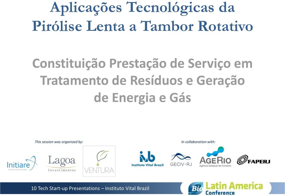 em Tratamento de Resíduos e Geração de Energia e