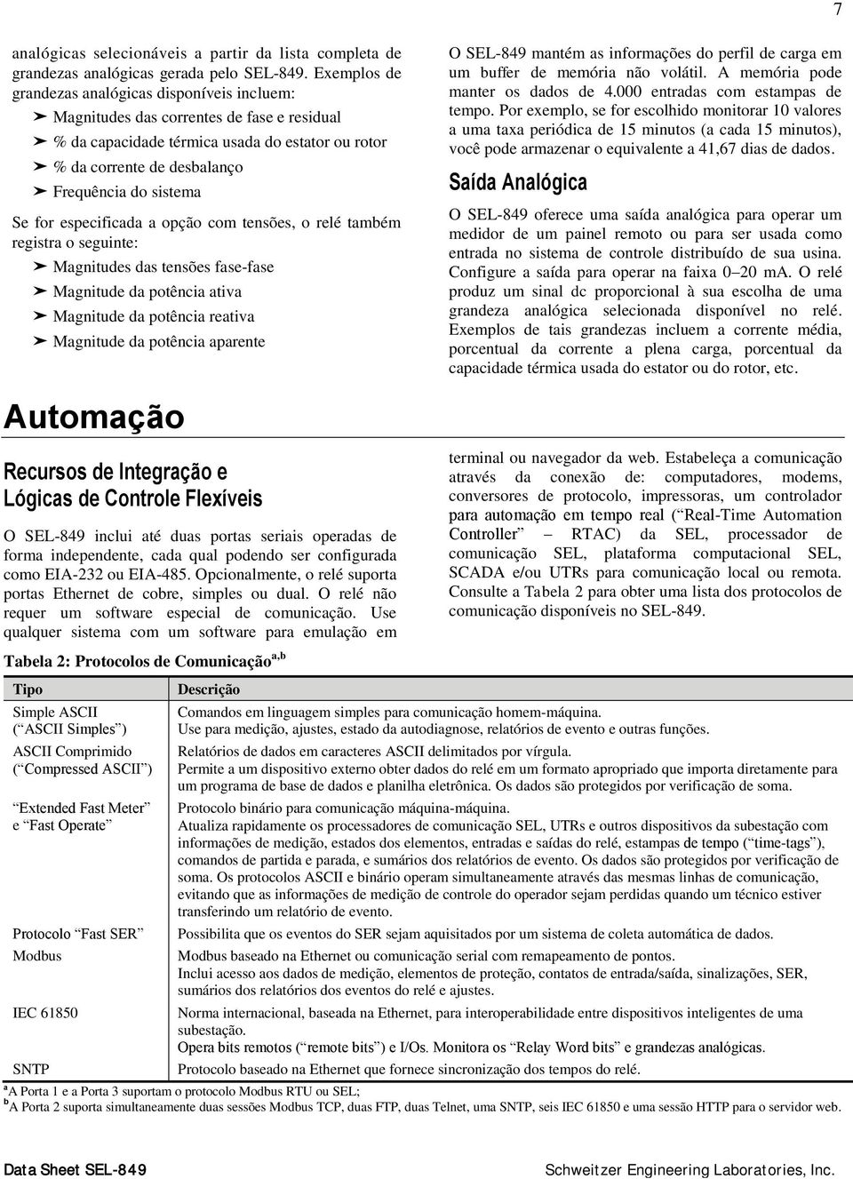 Se for especificada a opção com tensões, o relé também registra o seguinte: Magnitudes das tensões fase-fase Magnitude da potência ativa Magnitude da potência reativa Magnitude da potência aparente O