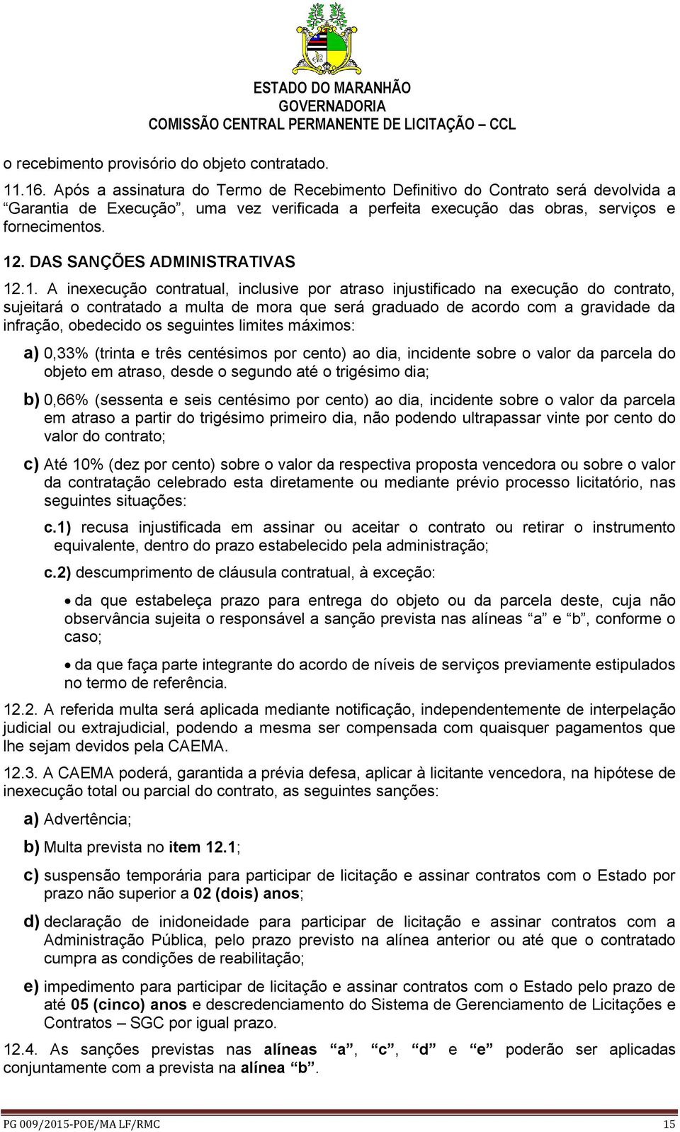 DAS SANÇÕES ADMINISTRATIVAS 12