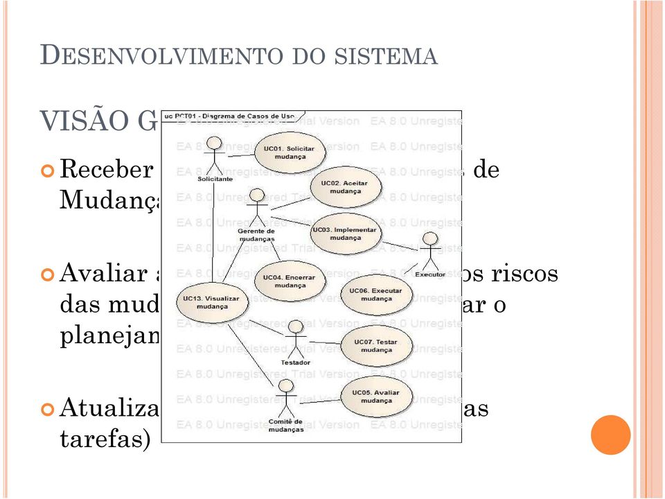 extensão, os beneficios, os riscos das mudanças