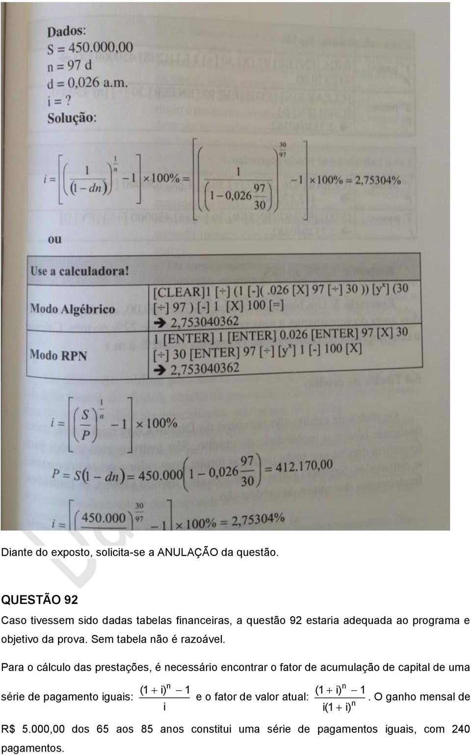 Sem tabela ão é razoável.