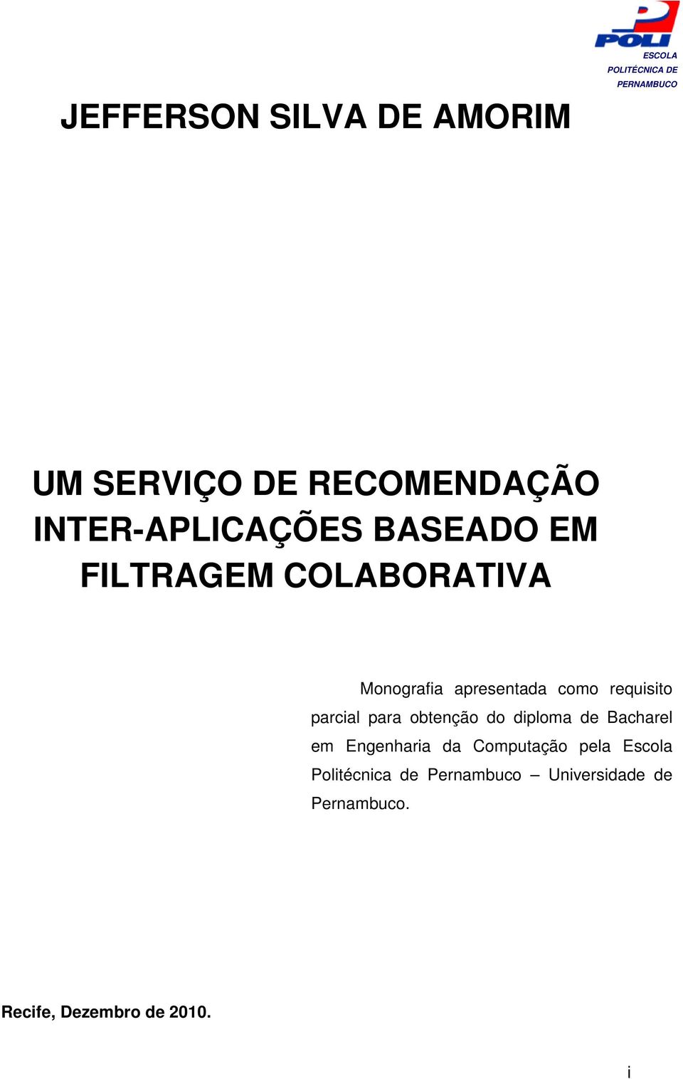 parcial para obtenção do diploma de Bacharel em Engenharia da Computação