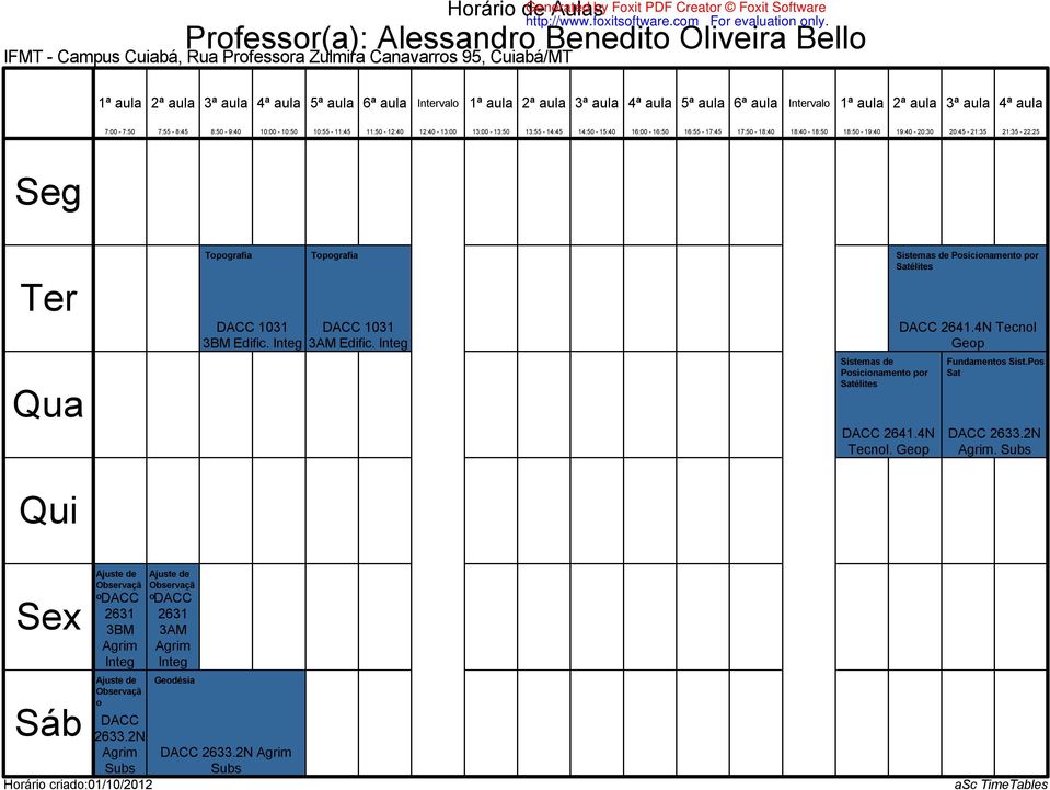 Geop Sistemas de Posicionamento por Satélites 2641.4N Tecnol Geop Fundamentos Sist.Pos Sat 2633.