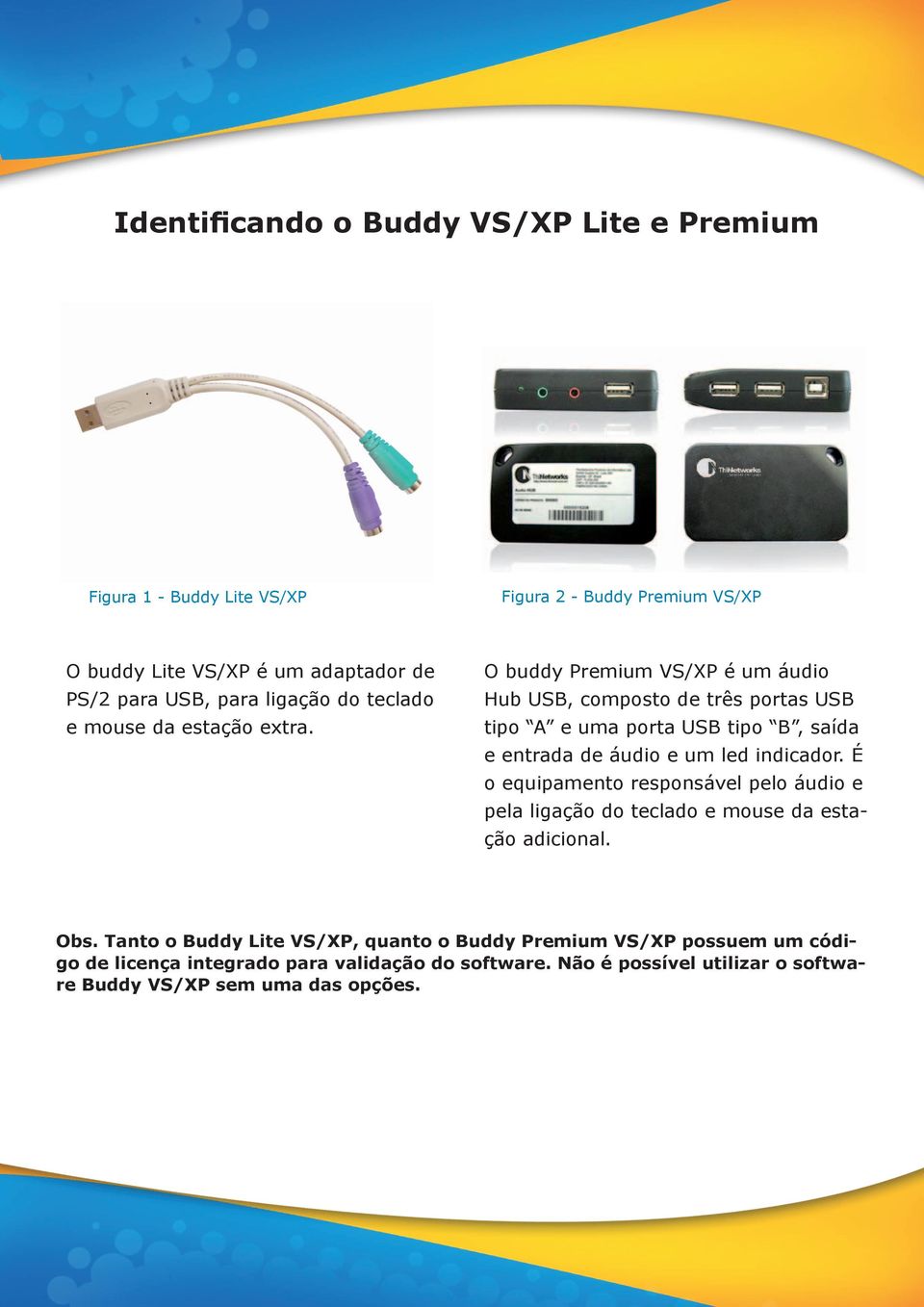 O buddy Premium VS/XP é um áudio Hub USB, composto de três portas USB tipo A e uma porta USB tipo B, saída e entrada de áudio e um led indicador.