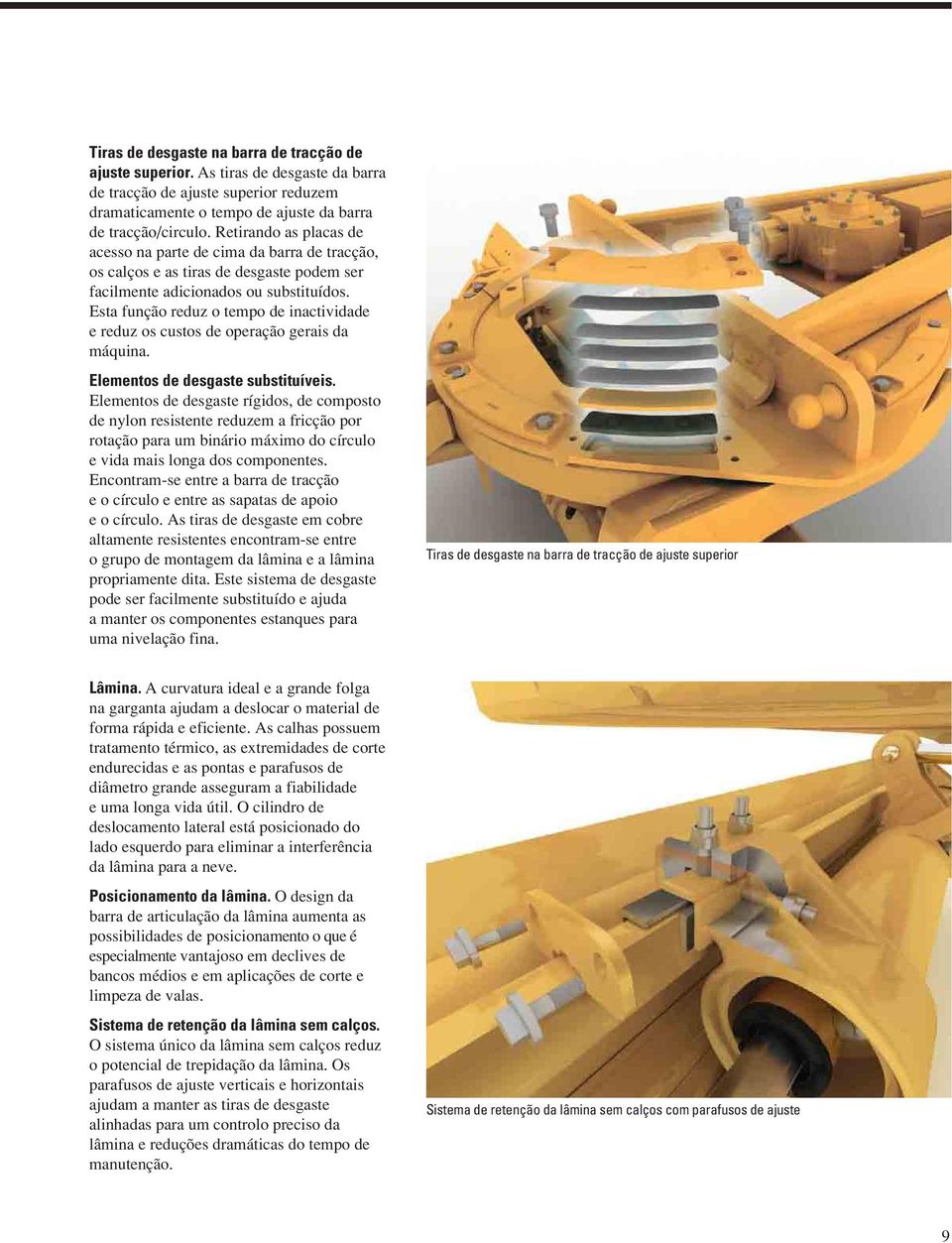 Esta função reduz o tempo de inactividade e reduz os custos de operação gerais da máquina. Elementos de desgaste substituíveis.