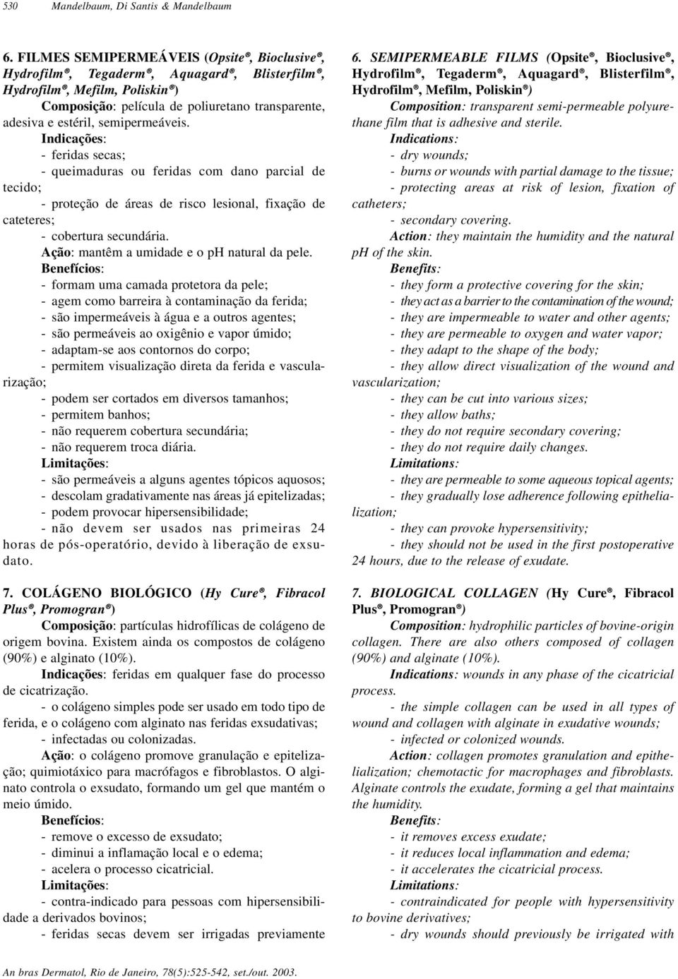 semipermeáveis. Indicações: - feridas secas; - queimaduras ou feridas com dano parcial de tecido; - proteção de áreas de risco lesional, fixação de cateteres; - cobertura secundária.