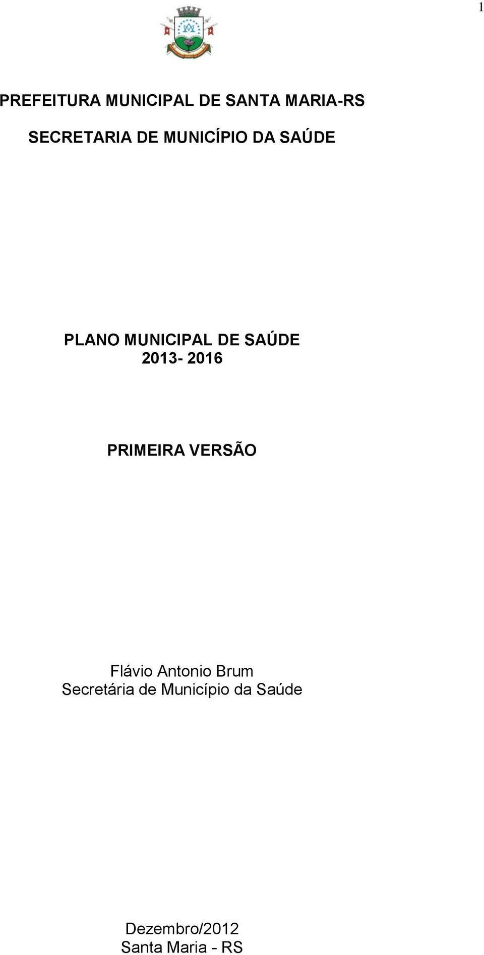 2013-2016 PRIMEIRA VERSÃO Flávio Antonio Brum