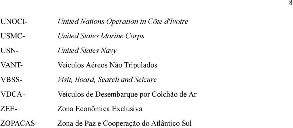 Visit, Board, Search and Seizure VDCA- Veículos de Desembarque por Colchão de